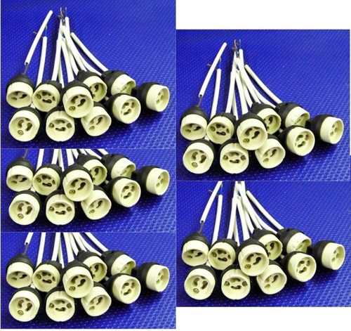 3856 Fassung Keramik GU-10 Kabel ca. 150 mm 50 St�ck