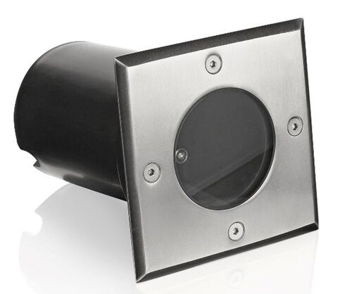 1380 Bodeneinbau Strahler befahrbar eckig starr 110x110mm Edelstahl