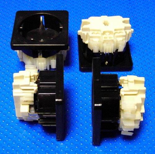 144 Schuko Steckdose mit Schnellbefestigung 4er SET