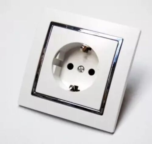 5753 Levina S Schuko Steck Dose silberner Rand 16 Ampere