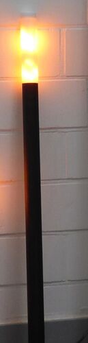 5922 Au�en Design Fackel 1530mm Amber LED 38mm rund IP44 Schwarz Matt