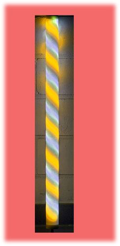 5984 LED Leuchtstab Zuckerstange38mm 1230mm 12 Volt Gelb-Wei�