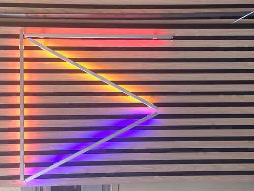 1498 LED ALU Slim 3x1,25m direkt-indirektes Licht Netzteil PINK