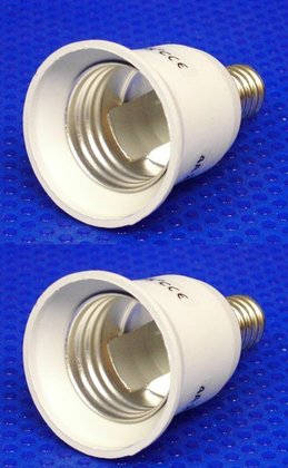 6137 Adapter von E-14 auf Sockel E-27 im 2-er Pack 