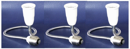 6148 Adapter von E27 auf Sockel E27 50cm-beweg.-3erPack 