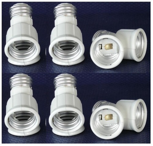6154 Adapter von E27 auf Sockel 2xE27 Kunstoff 6er Pack 