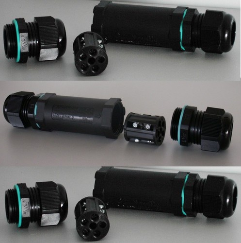 6295 Kabelverbinder 5-pol. IP-68  32,0 mm schwarz 3-er Pack 