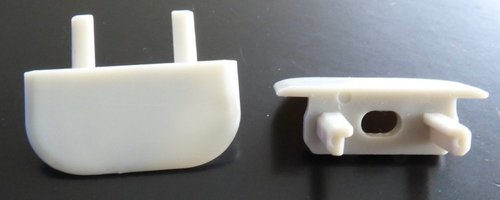 6592 ALU Profil Endkappe Unterputz grau geschlossen 