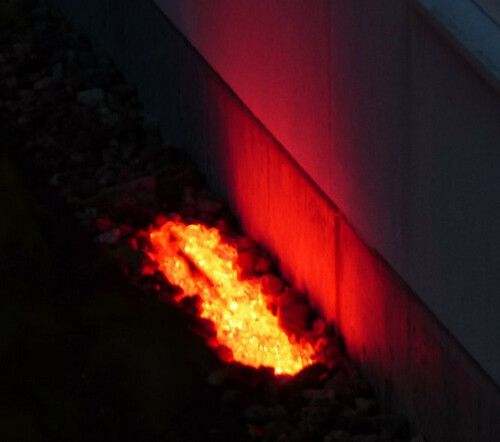 6909 Gabionen Leuchte LED 360 Grad 0,50m rot 