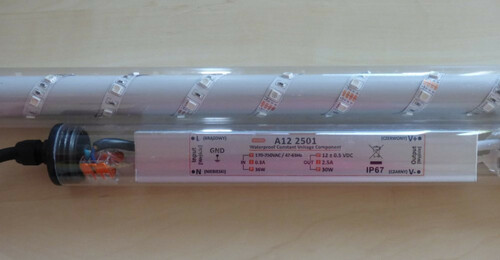 6910 Gabionen Leuchte LED 360 Grad 0,50m kalt wei� 