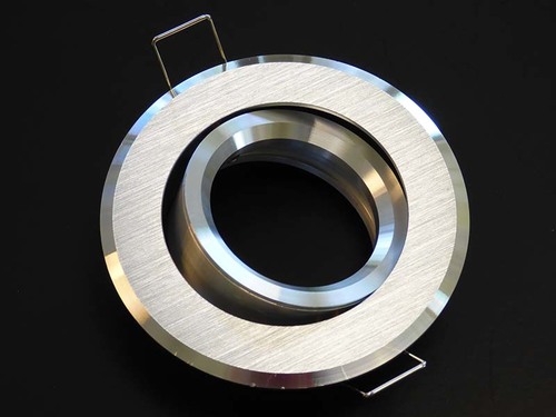 7016 Einbau Strahler ALU 2-farbig geb�rstet Silber GU-10 