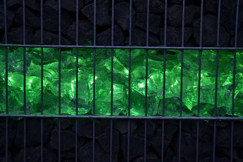 7087 Gabionen Leuchte LED 360 Grad 2 x 1,20m SET Gr�n 