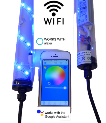 7198 SMART Gabionen 0,80m LED Rhre RGB + Warm Wei bis Kalt Wei mit APP 