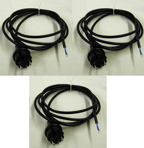 7660 Kabel Schuko Konturen Stecker 3 m IP-44 2 x 0,75 mm- 3-er Pack 