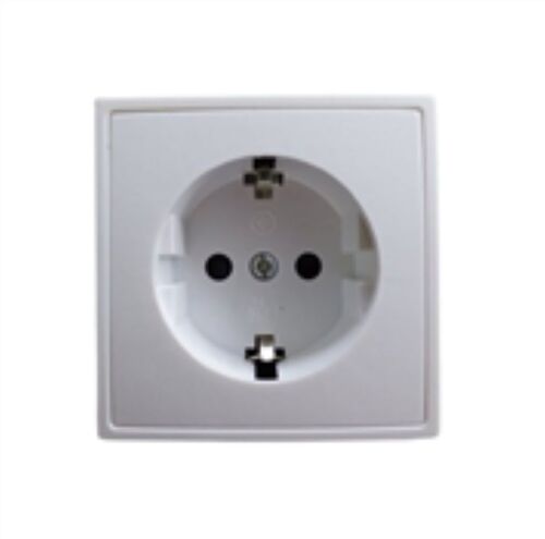 7754 Abelka Nuovo wei� 1 x Schukosteckdose Glas Elektro Schalter Serie