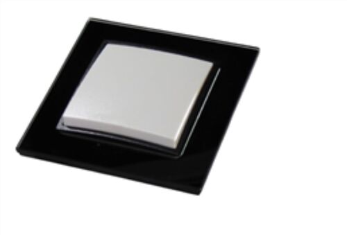 7833 Abelka Nuovo schwarz GLAS 1 x Taster 250 Volt 50 Hertz 10 Ampere