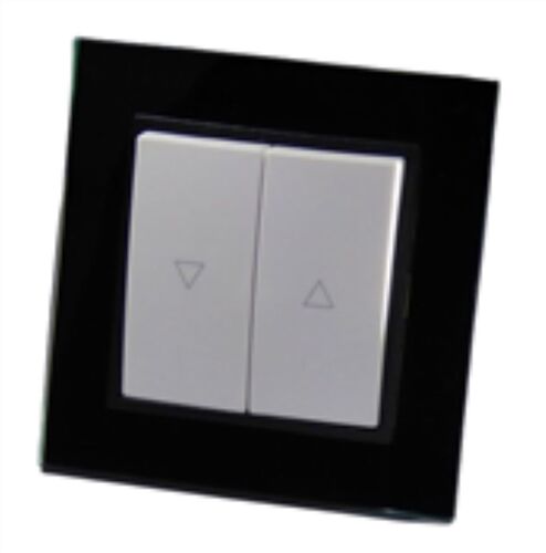 7836 Abelka Nuovo schwarz GLAS 1 x Jalousietaster 250 Volt