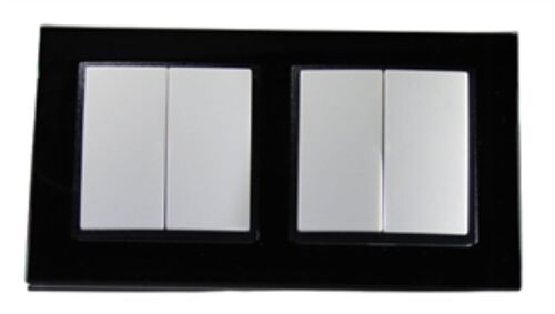 7845 Abelka Nuovo schwarz GLAS 2 x  Serienschalter 250 Volt 