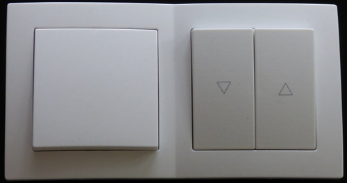 7928 Levina Kunststoff. Kombi Wechsel Schalter + Jalousie Taster