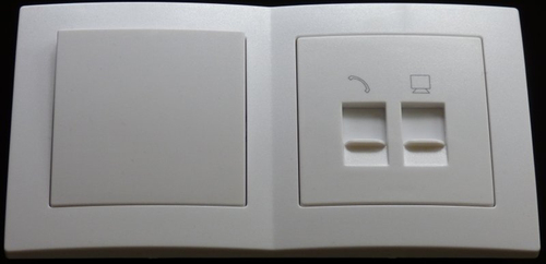 7929 Levina Kunststoff Kombi Wechselschalter / Computer+RJ45 +RJ11