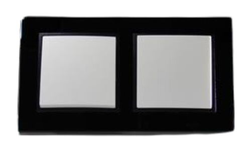 7966 Abelka Nuovo schwarz GLAS 1x Wechsel 1xTaster
