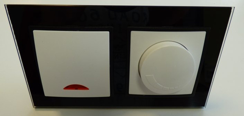 7983 Abelka Nuovo schwarz GLAS Kontroll + LED Dimmer