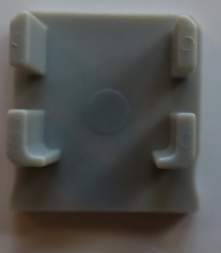 8098 ALU Profil Endkappe 16 x 18 mm grau geschlossen 