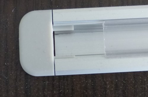 8102 ALU Profil 16 mm x 1 m UP Transparente Abdeckung Endkappen Befestigungsklipse 