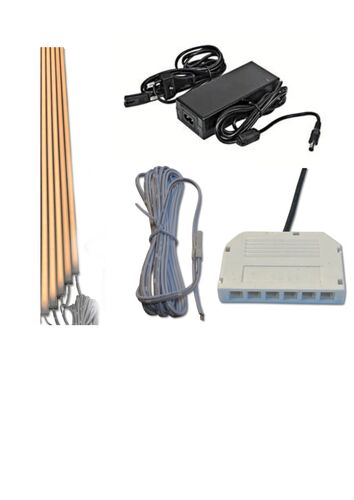 1740 LED ALU Slim 5x1,00m direkt-indirektes Licht Netzteil Warm Wei