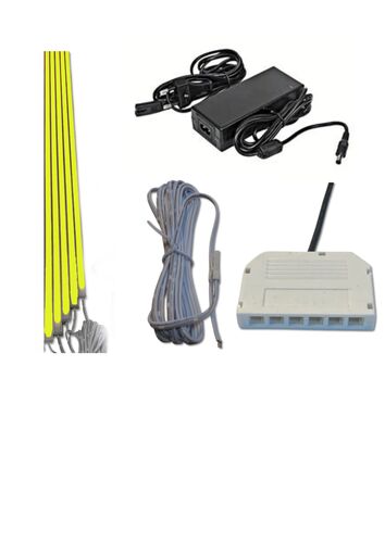 1745 LED ALU Slim 5x1,00m direkt-indirektes Licht Netzteil Gelb