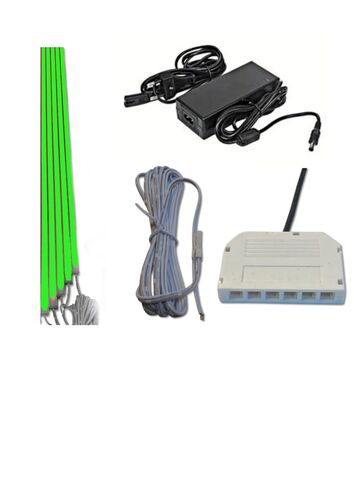 1747 LED ALU Slim 5x1,00m direkt-indirektes Licht Netzteil Gr�n