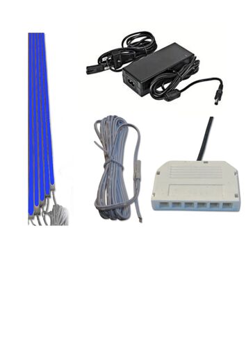 1748 LED ALU Slim 5x1,00m direkt-indirektes Licht Netzteil Blau