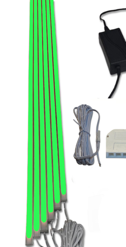 1767 LED ALU Slim 6x1,00m direkt-indirektes Licht Netzteil Gr�n