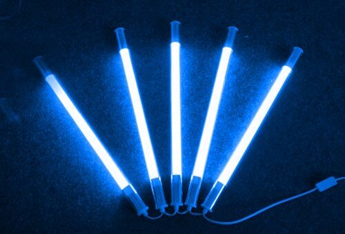 9313 LED Stab Leuchte 5LS 5 x 18 Watt Leuchtst�be a 127 cm blau 
