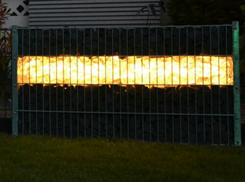 9351 Gabionen Leuchte 0,70m mit Dimmer +Fernbedienung Warm Wei 