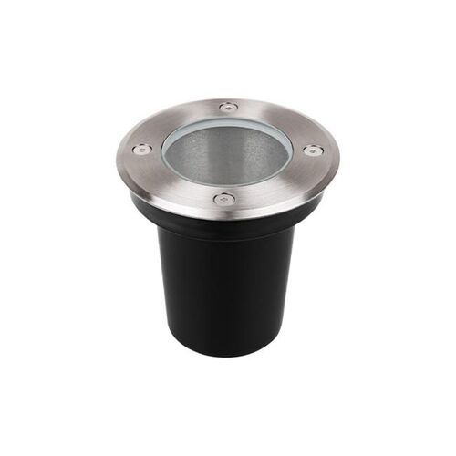 1997 Bodeneinbau rund starr 100mm Edelstahl Sockel GU10 f�r LED