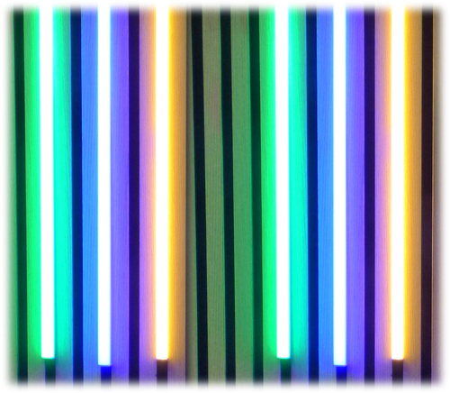 2028 LED IC-Digital Akustik Paneele ALU Hoch Leuchte RGB 6x1m APP