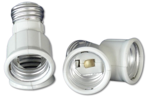 2105 Adapter von Sockel E-27 auf Sockel 2 x E-27 in 230 Volt