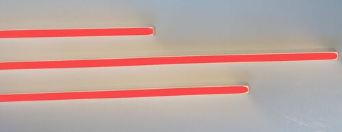 2136 LED ALU Leuchte f. Paneele 18mm Abstand 3x50cm Netzteile ROT