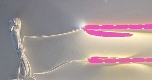 2164 LED Regal Beleuchtung 2 x 0,3m LEDs incl. Netzteil LEDs in Orange 