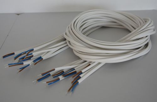 6272 Kabelzuschnitt Eurokabel Flachleitung 1,55 m 0,5 m�  weiss 10-er Pack 