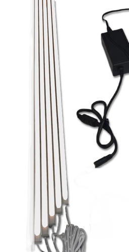 2217 LED ALU Leuchte f. Paneele 18mm Abstand 5x50cm Netzteile NeutralW