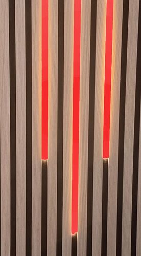 2267 LED ALU Leuchte f Paneele 18mm Abstand 3x100cm Netzteile ROT