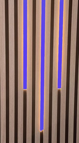 2271 LED ALU Leuchte f Paneele 18mm Abstand 3x100cm Netzteile BLAU