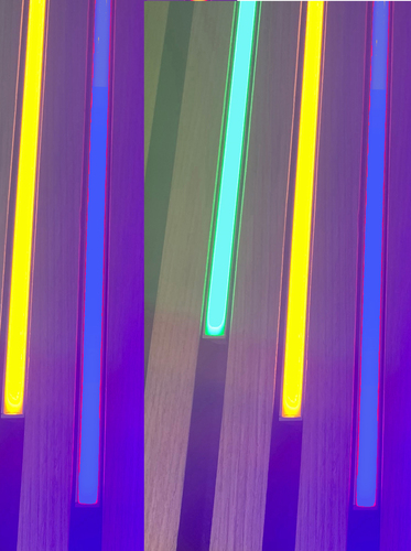 2291 LED ALU Leuchte 16mm Schiene 5x50cm RGB Mehrfarbig +Fernbedienung