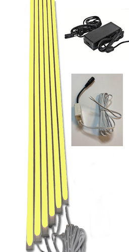 2352 LED ALU Leuchte f Paneele 18mm Abstand 4x150cm Netzteil GELB