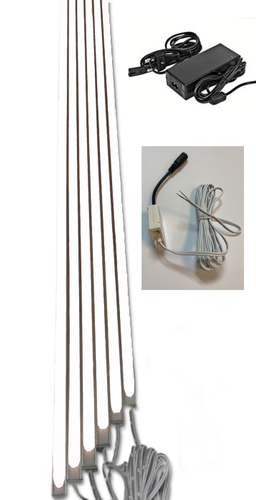 2356 LED ALU Leuchte f Paneele 18mm Abstand 4x150cm Netzteil Kalt Wei�