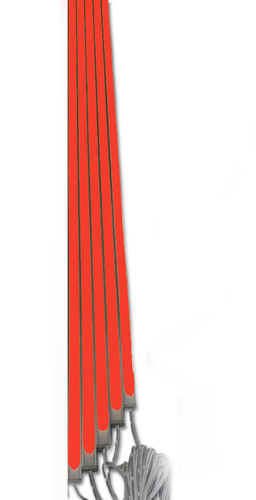 2385 LED ALU Leuchte f Paneele 18mm Abstand 5x100cm Netzteile ROT