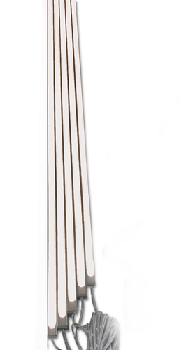 2390 LED ALU Leuchte f Paneele 18mm Abstand 5x100cm Netzteile Neutralw