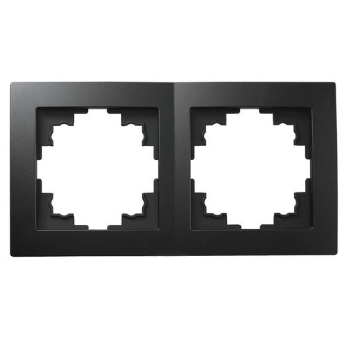 2504 Levina Rahmen 2er schwarz 152*81mm f�r Schalter Serien Eins�tze